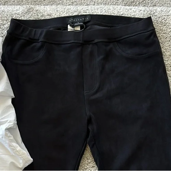 Anthropologie Sanctuary Grease Black Faux Suede Legging Pants - Picture 4 of 10